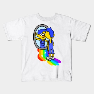 dhmis - yellow guy in the mirror Kids T-Shirt